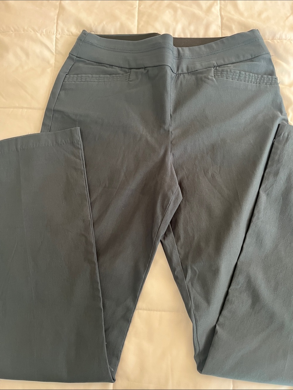 Women's Straight-Leg Pull-On Pants in Dusty Blue